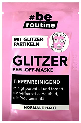 #be routine Mascarilla con purpurina Peel-Off, paquete ahorro, 120 ml