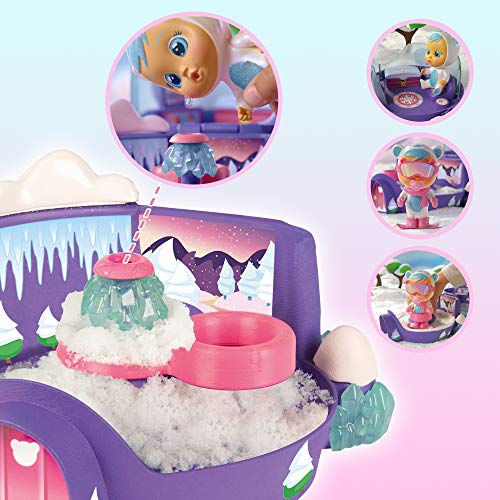 BEBÉS LLORONES LÁGRIMAS MÁGICAS El Iglú de Kristal | Playset iglú mágico que crea Nieve con sorpresas y su muñeca Kristal - Juguete para niñas y niños + 3 Años