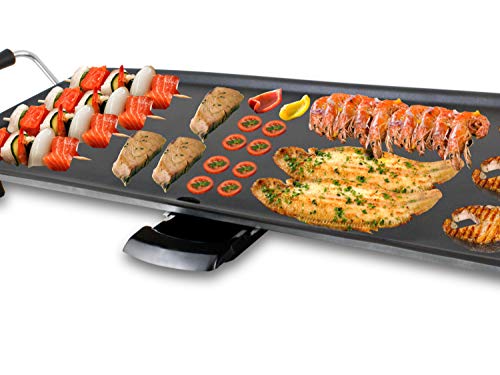 BEEPER 90.386 Beper 90.386-Plancha de Teppanyaki, 1800 W, Aluminio Antiadherente, Negro