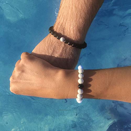 Believe London Distance Bracelets (20cm Negro & 18cm Blanco)