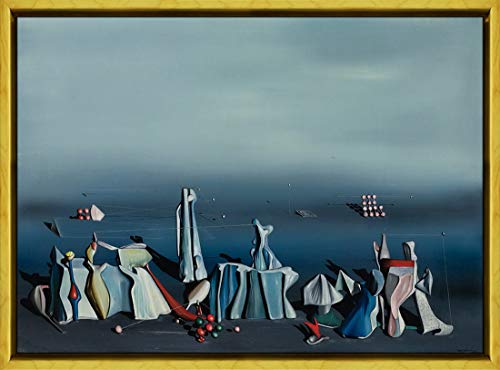 Berkin Arts Marco Yves Tanguy Giclee Lienzo Impresión Pintura póster Reproducción Print(Dos Tiempos de Negro) #XLK