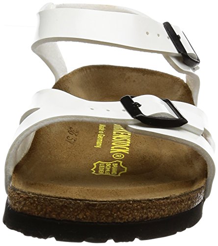 Birkenstock - Rio, Sandalia con Pulsera Niñas, Blanco, 29 EU