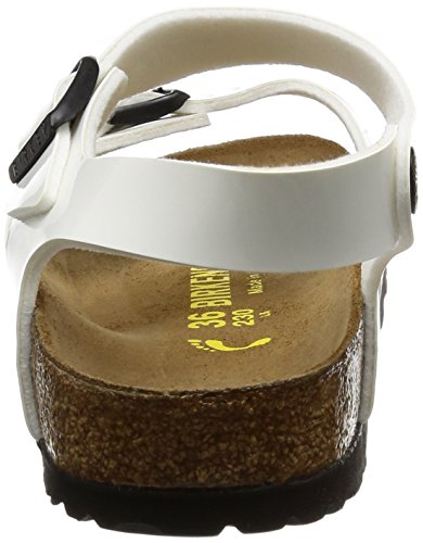 Birkenstock - Rio, Sandalia con Pulsera Niñas, Blanco, 29 EU