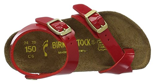 Birkenstock Taormina, pestaña Trasera Niñas, Rojo (Vernis Tango Red), 26 EU