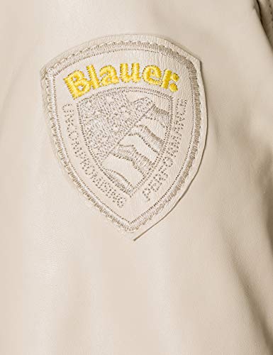 Blauer Pelle Capo Spalla Foderato Chaqueta de Cuero, 110 Malto, L para Mujer