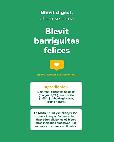 Blevit Barriguitas Felices - Infusión digestiva en polvo con Manzanilla e Hinojo, 150g