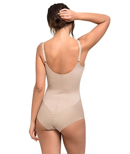 Body Reductor Mujer con Efecto Invisible de Lycra Moldeador Body Shaping (Vison, L)