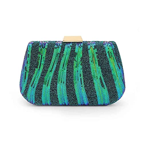 Bohend Moda Embrague Bolsa Lentejuela Brillantina Bolso Boda Fiesta Clubs Brillante Bolsos de mano para mujer (Verde)