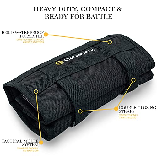 Bolsa de Herramientas Enrollable - SIN Herramientas Incluidas - Estilo Heavy Duty - para Moto Enduro Coche y Bicicleta - Estuche Organizador Porta Herramientas Fabricado en Poliester 1000D Impermeable