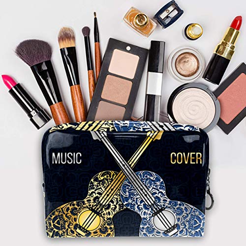 Bolsa de Maquillaje de Viaje portátil,Logotipo Musical para información y promoción. ,Bolsa de cosméticos para Mujeres,Bolsa organizadora de Maquillaje con Cremallera de Belleza