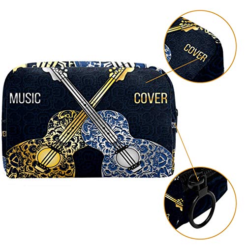 Bolsa de Maquillaje de Viaje portátil,Logotipo Musical para información y promoción. ,Bolsa de cosméticos para Mujeres,Bolsa organizadora de Maquillaje con Cremallera de Belleza