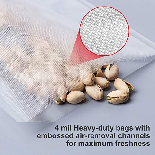 Bonsenkitchen Bolsas de Vacio para Alimentos, 20x30cm 200 Bolsas Tamaño Estándar para Envasadora al Vacío - Bolsa de Vacío Gofradas para Conservación y Cocción Sous Vide, Boilable y sin BPA -VB8909