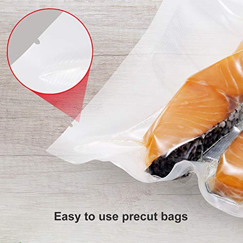 Bonsenkitchen Bolsas de Vacio para Alimentos, 20x30cm 200 Bolsas Tamaño Estándar para Envasadora al Vacío - Bolsa de Vacío Gofradas para Conservación y Cocción Sous Vide, Boilable y sin BPA -VB8909