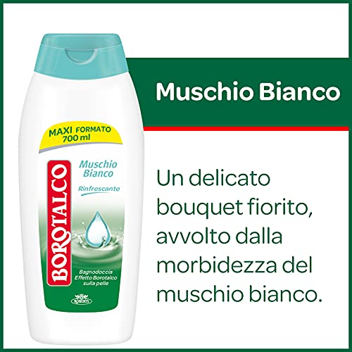 Borotalco Gel de ducha musgo blanco – 500 ml – Paquete de 1