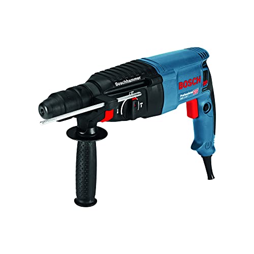 Bosch Professional GBH 2-26 F - Martillo perforador combinado (2,7 J, máx. hormigón 26 mm, portabrocas SDS plus + cilíndrico, en maletín), azul, 44.6 x 36 x 11.6 cm