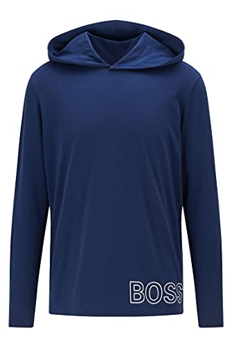 BOSS Identity LS-Camiseta H Manga Larga, Azul, M para Hombre