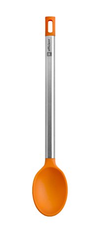 BRA Efficient Cuchara de Cocina, Acero INOX, Nailon y Silicona, Naranja, 35 cm