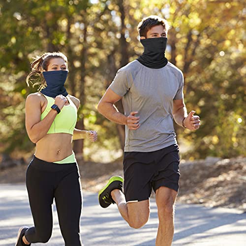 Braga Cuello Moto Balaclava para Hombres Mujeres Braga Cuello Flexible Multifunción Elasticidad Bufanda para la Cabeza Deportes al Aire Libre Ciclismo Correr (Negro)