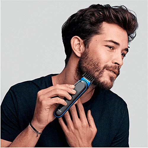 Braun Recortadora de Barba 7 en 1, Máquina Cortar Pelo, Facial, MGK 3242, Negro/Azul