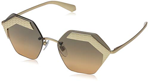 Bulgari 0BV6103 201318 57 Gafas de Sol, Dorado (Matte Pink Gold/Pink Gold/Orangegradientlightgrey), Mujer