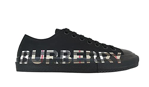 BURBERRY 8018275 - Zapatillas deportivas para hombre, de tela y goma, color negro Negro Size: 41 EU