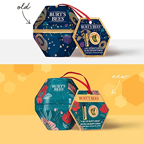 Burt's Bees A Bit Of Bauble 2 Piece Moisturising Gift Set - X Vanilla Bean 00% Natural Vanilla Bean Lip Balm (4.25g) And X Lemon Butter Cuticle Cream (8.5g), Kit