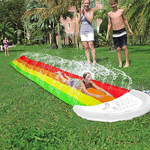 BWBG Tobogan De Agua Resbaladizo, Pista Deslizante Hinchable Espesar Deslizador AcuáTico para JardíN para Actividades Familiares Aire Libre Fiesta Playa JardíN