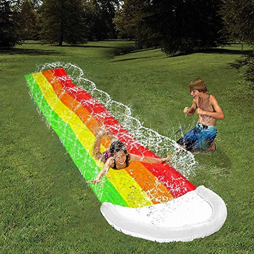 BWBG Tobogan De Agua Resbaladizo, Pista Deslizante Hinchable Espesar Deslizador AcuáTico para JardíN para Actividades Familiares Aire Libre Fiesta Playa JardíN