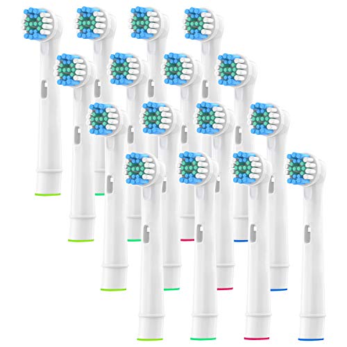 Cabezal de cepillo de dientes para Oral B, paquete de 16, cabezales de cepillo de dientes de repuesto Yanban, compatible con Oral-B, para cepillo de dientes eletrico Braun recargable, Cross&action