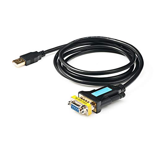 CableDeconn Adaptador USB a RS232 con Chipset Prolific PL2303 2m USB 2.0 Macho a RS232 DB9 Serial Macho con Adaptador RS232 Cable Hembra para Windows XP,Windows Vista,7,8,10,Mac OS Linux