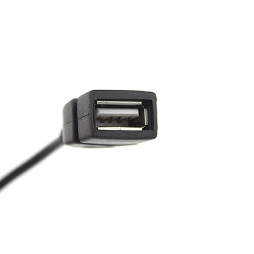 CABLEPELADO Cable Adaptador USB Hembra a Jack 3.5mm AUX Macho 0.20 M (Black)