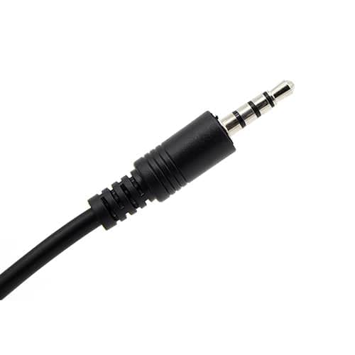 CABLEPELADO Cable Adaptador USB Hembra a Jack 3.5mm AUX Macho 0.20 M (Black)