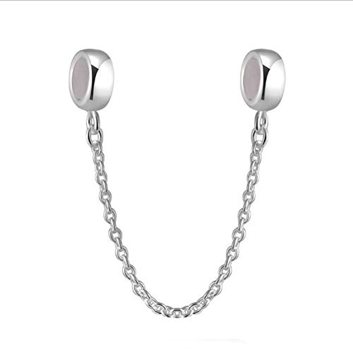 Cadena de seguridad de plata de ley 925 para pulsera de charms de Pandora