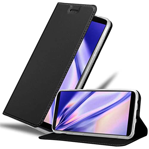 Cadorabo Funda Libro para OnePlus 5T en Classy Negro - Cubierta Proteccíon con Cierre Magnético, Tarjetero y Función de Suporte - Etui Case Cover Carcasa