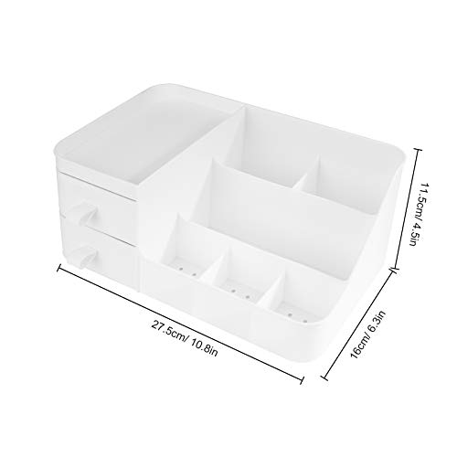 Caja Para Cosméticos Organizador de Maquillaje con Gavetas Belleza Joyería Cajón De Almacenamiento de Tipo Escritorio Guardar Espacio para Tocador, Baño, Dormitorio