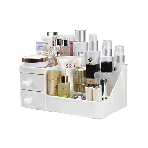 Caja Para Cosméticos Organizador de Maquillaje con Gavetas Belleza Joyería Cajón De Almacenamiento de Tipo Escritorio Guardar Espacio para Tocador, Baño, Dormitorio