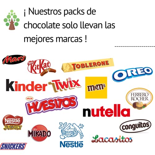 Caja regalo de chocolates I Regalo original cumpleaños niños pareja: Kinder Bueno Chocolate y Blanco, Kinder Maxi, Kinder Sorpresa, Kinder Delice, Kinder Choco Bons I Caja Kinder Regalo día del padre