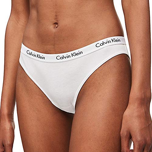 Calvin Klein Bikini 3pk Braguitas, Black/White/Black Wzb, M (Pack de 3) para Mujer