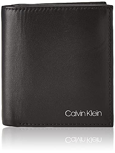 Calvin Klein Ckj Monogram Outline, Accesorio Billetera de Viaje para Hombre, Black, One Size