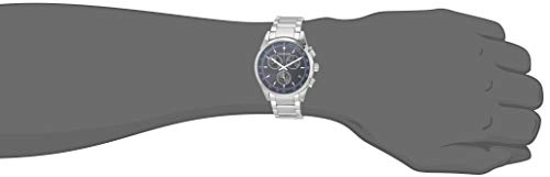 Calvin Klein Completion - Pulsera de acero inoxidable Chrono para hombre con esfera negra (modelo: KAM27141)