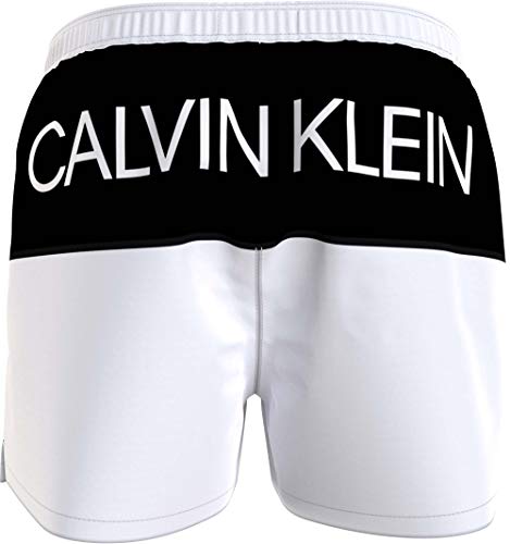 Calvin Klein Cordón Mediano Bañador para Hombre, Pvh Classic White, M (Pack de 2)