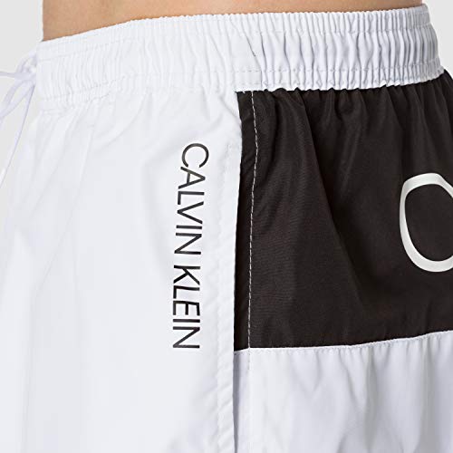 Calvin Klein Cordón Mediano Bañador para Hombre, Pvh Classic White, M (Pack de 2)