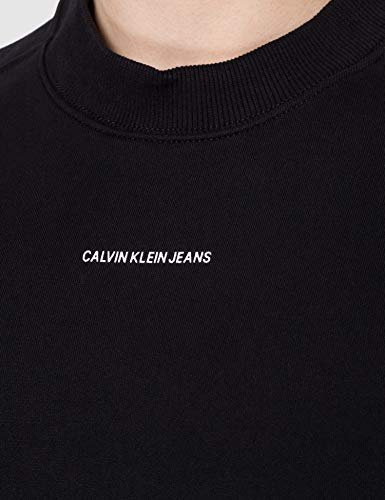 Calvin Klein Jeans Unisex Micro Branding Cn Marca, CK Black, XL para Hombre