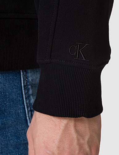 Calvin Klein Jeans Unisex Micro Branding Cn Marca, CK Black, XL para Hombre