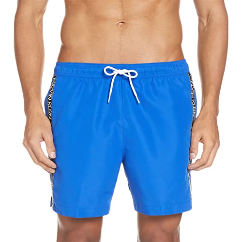 Calvin Klein Medium Drawstring Bañador para Hombre, Bobby Blue, M