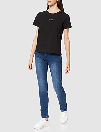 Calvin Klein Mini Calvin Klein T-Shirt, Camiseta para Mujer, Negro (Ck Black), L