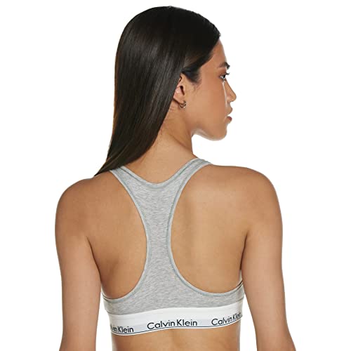 Calvin Klein Modern Cotton Unlined Bralette Sujetador Deportivo, Gris (Grey Heather 020), S para Mujer