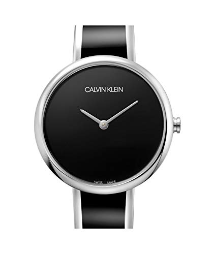 Calvin Klein Reloj Analógico-Digital para Mujer de Cuarzo con Correa en Acero Inoxidable K4E2N111