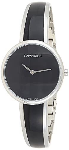 Calvin Klein Reloj Analógico-Digital para Mujer de Cuarzo con Correa en Acero Inoxidable K4E2N111