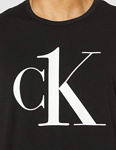 Calvin Klein S/s Crew Neck Top de Pijama, Black, L para Hombre